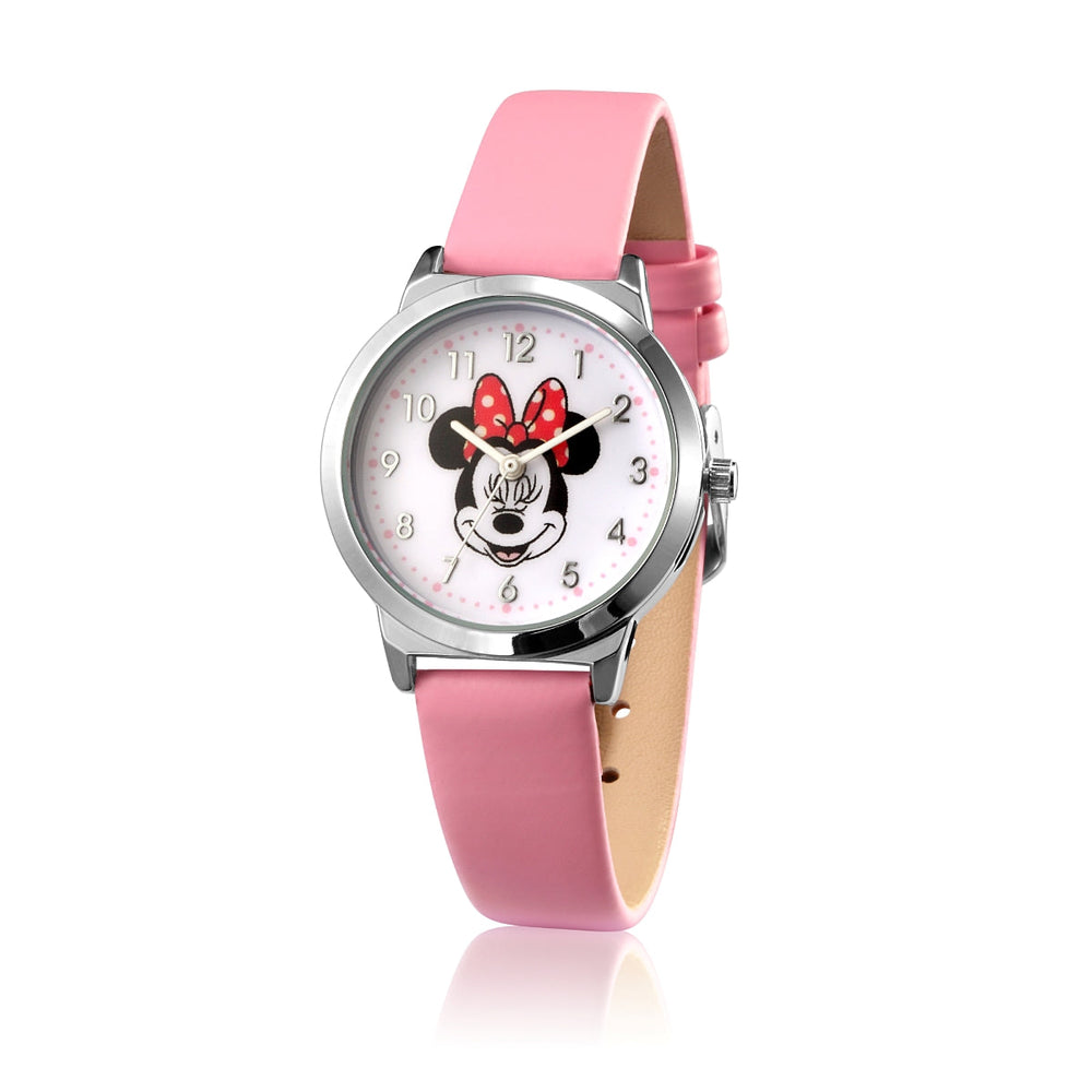 SPW002_Minnie_Mouse_Small_Watch_Pink_Strap_Front_View
