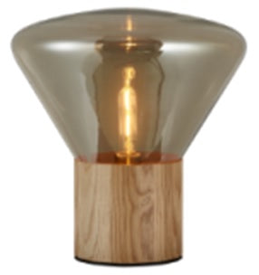 Modern Table Lamp - Smoky Glass finish